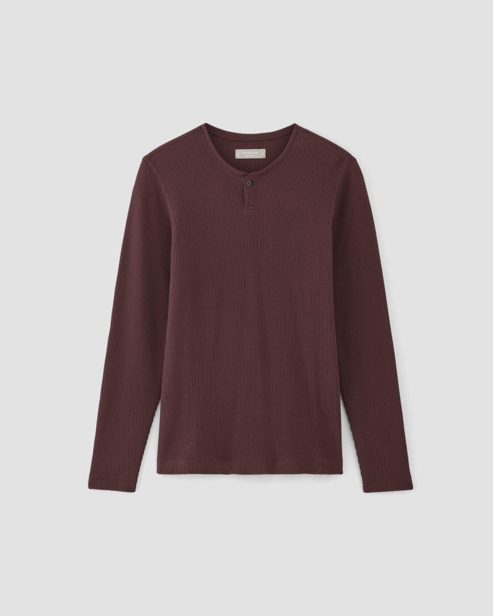 The Waffle Long-Sleeve Henley | Burgundy