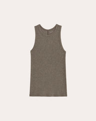 The Luxe Rib Racerback Tank | Heathered Fatigue