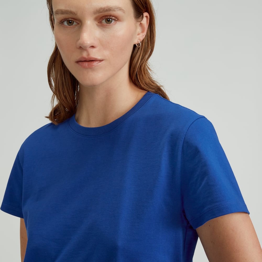 The Box-Cut Tee in Essential Cotton | Mazarine Blue | No Pocket