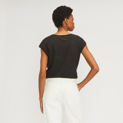 The Hemp Scoop-Neck Muscle Tee | Black