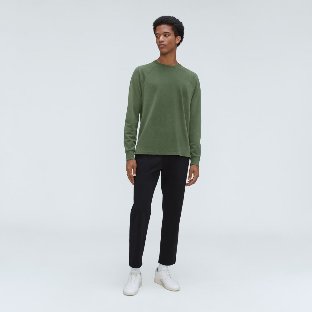 The Premium-Weight Long-Sleeve Crew | Uniform | Forest Green