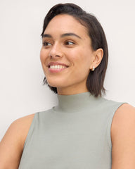 The Ribbed Mockneck Tank | Sage Green