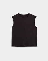 The Muscle Tee in Cotton Linen | Black