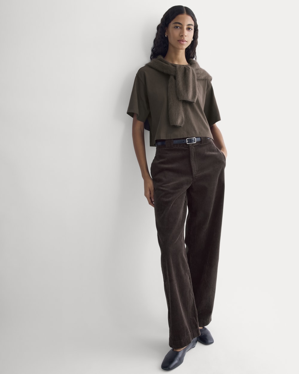 The Premium Weight Cropped Tee | Coffee Bean