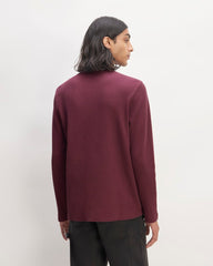 The Waffle Long-Sleeve Crew | Burgundy