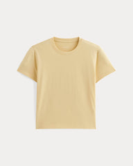 The Box-Cut Tee in Essential Cotton | Banana Crepe | No Pocket