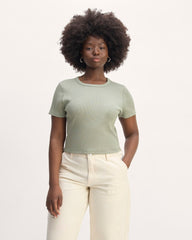 The '90s Rib Tee | Sage Green