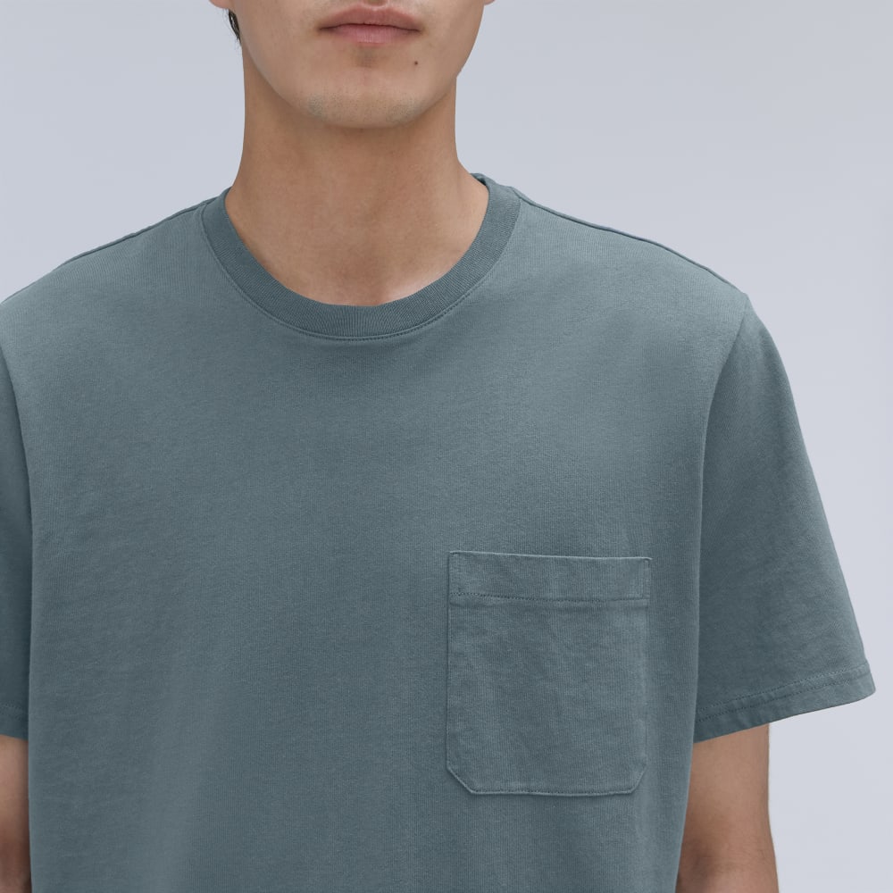 The Organic Cotton Pocket Tee | Greyish Blue