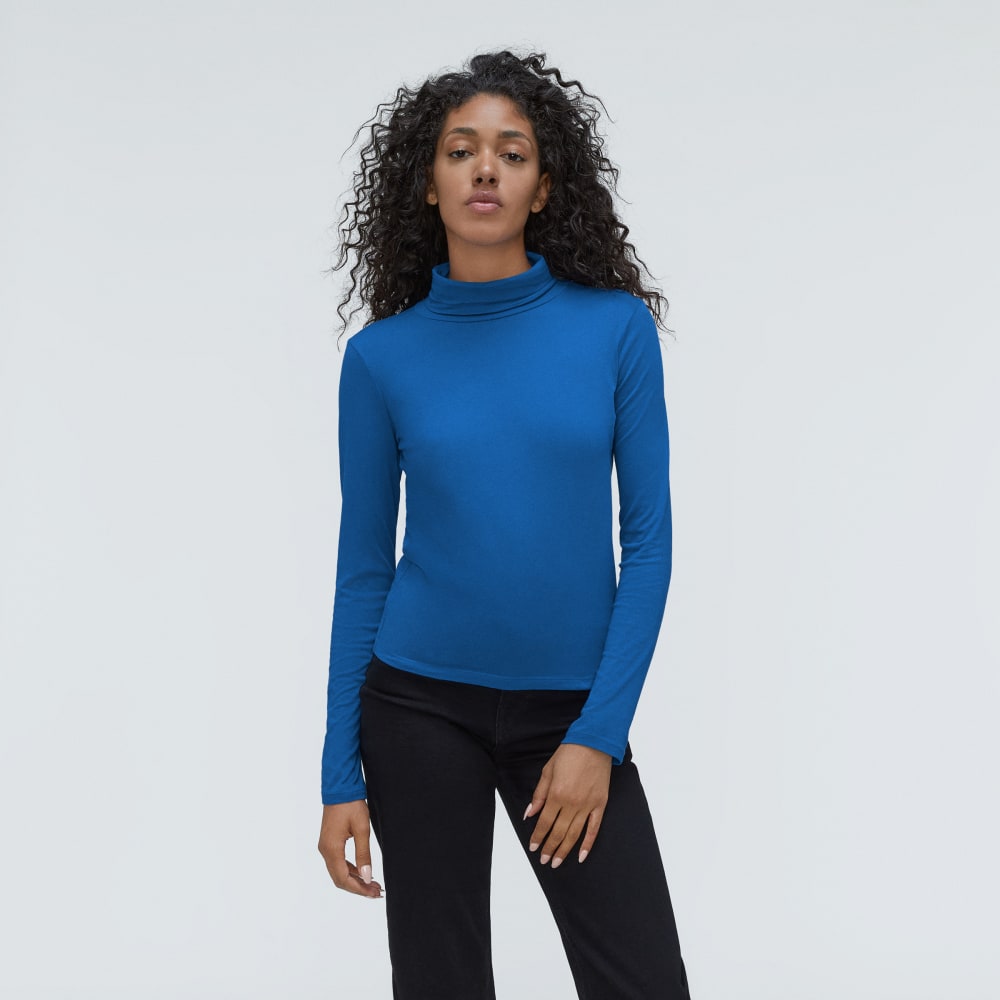 The Organic Cotton Turtleneck | Lapis Blue