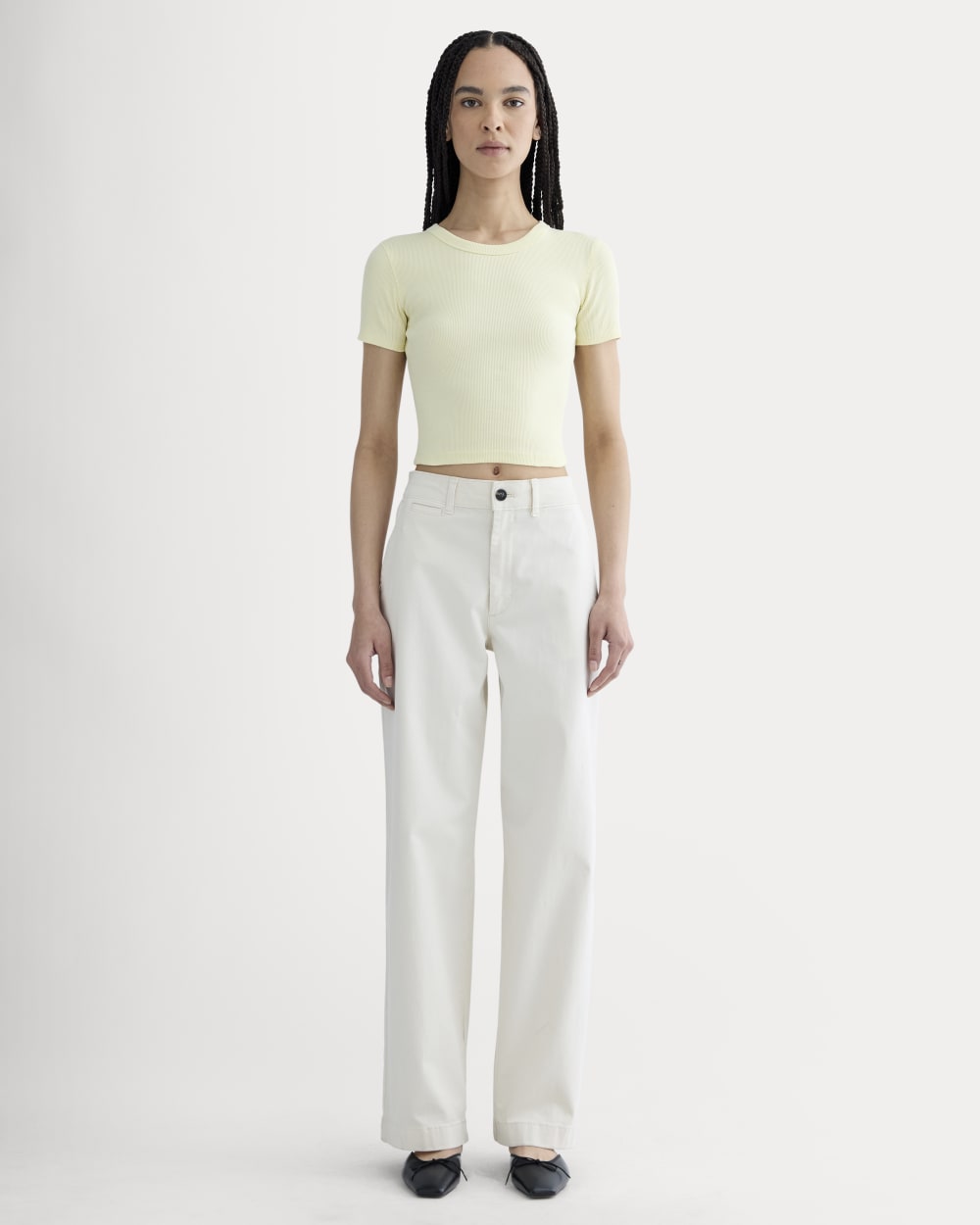 The '90s Rib Tee | Light Yellow