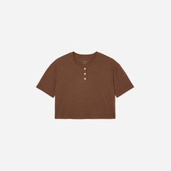 The Vintage Henley Hemp Tee | Espresso