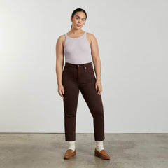 The Pima Micro-Rib Short Tank | Wisteria Grey