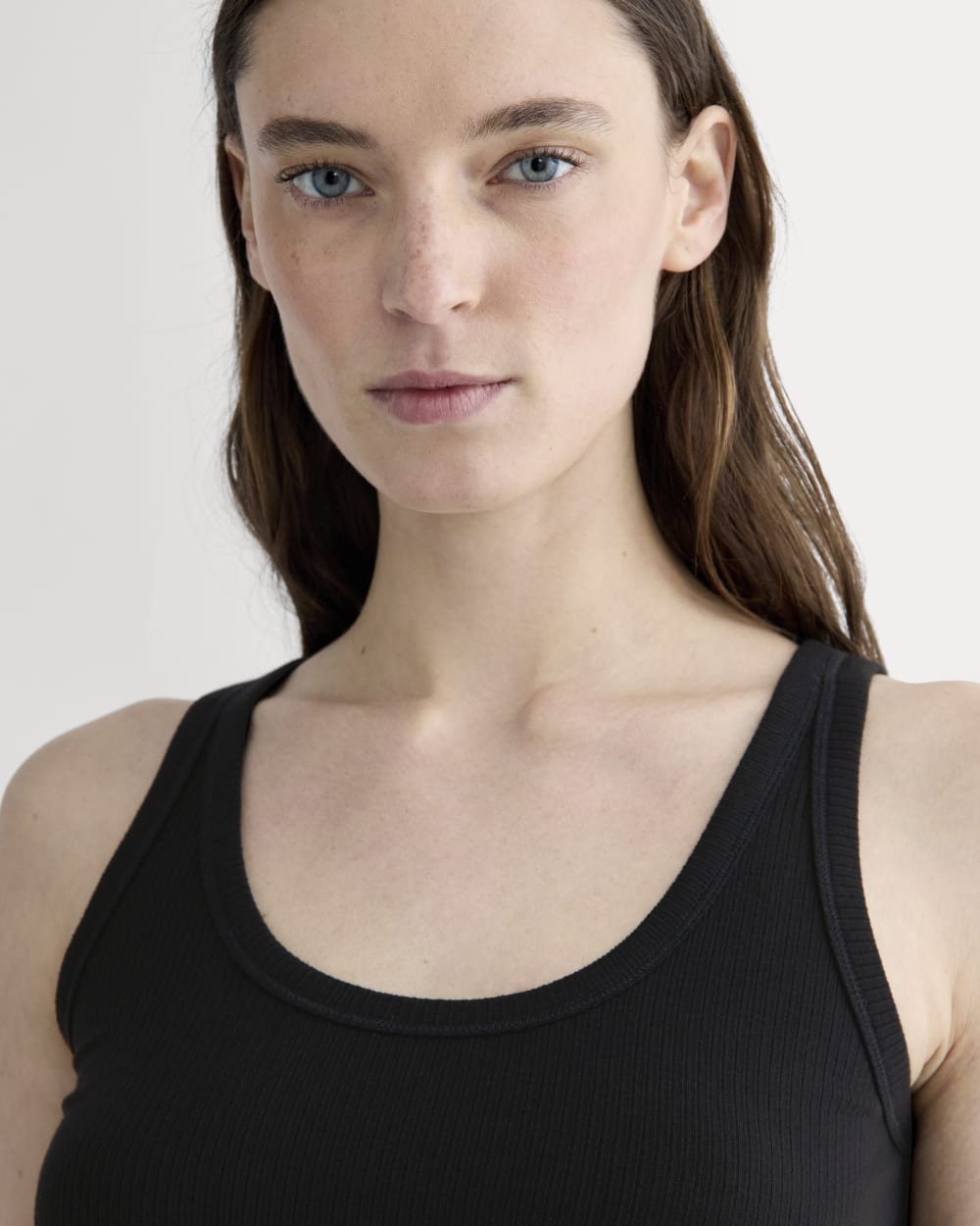 The Shimmy Scoop-Neck Tank | Black