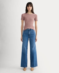 The Luxe Rib Crew | Rose Dusk