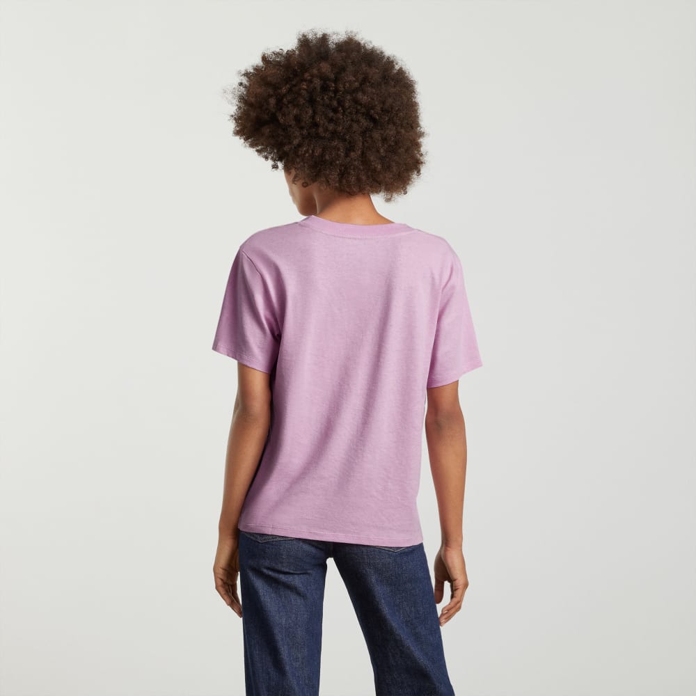 The Vintage V-Neck Hemp Tee | Lilac