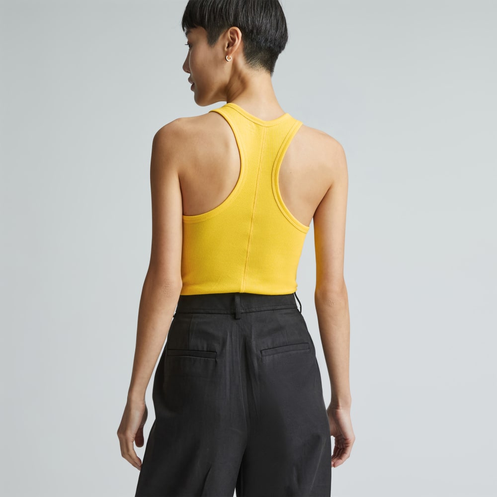 The Luxe Rib Racerback Tank | High Visibility Yellow