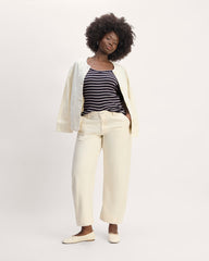 The Vintage Rib Scoop-Neck Top | Navy / Bone