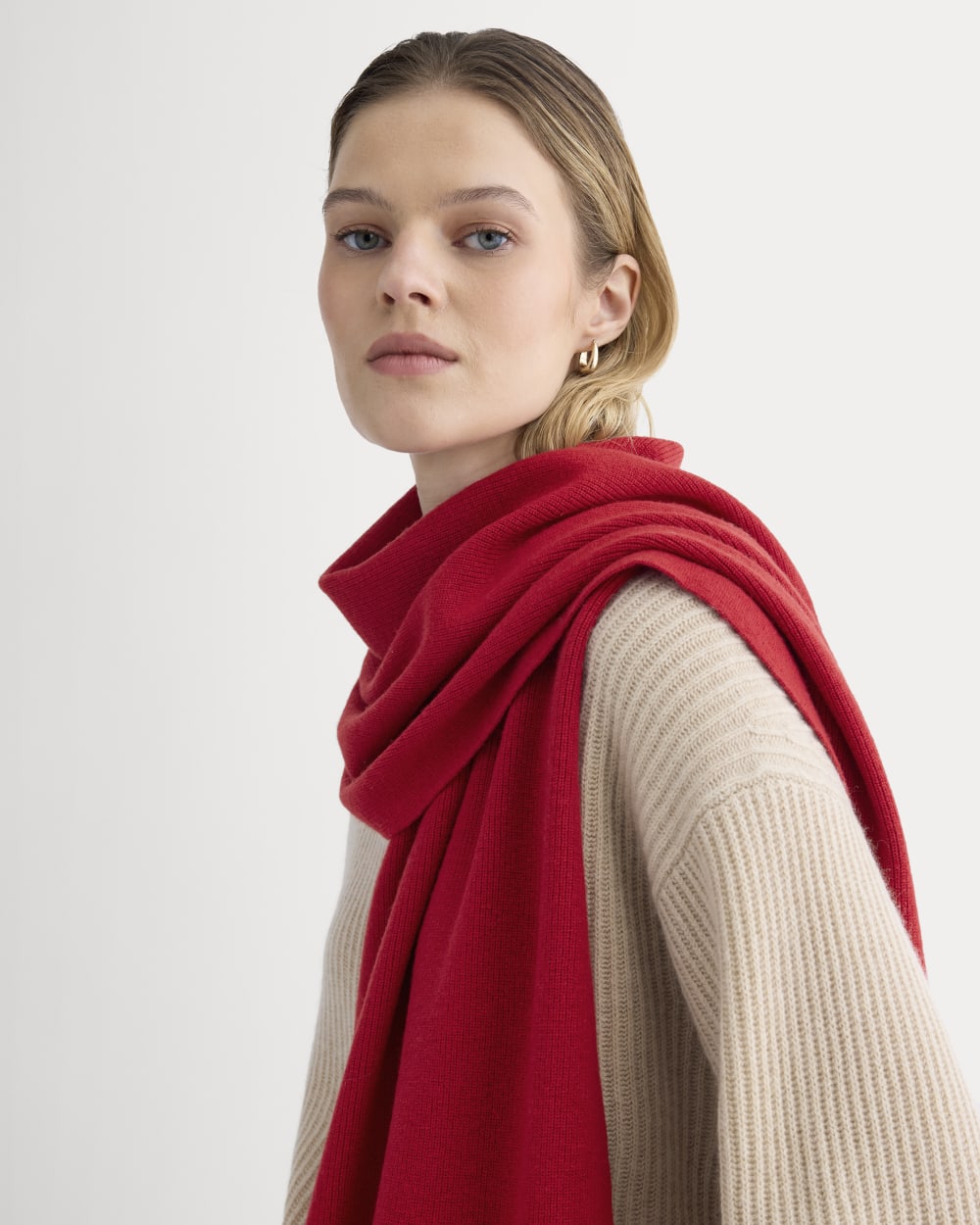 The Cabin Scarf | Berry Red