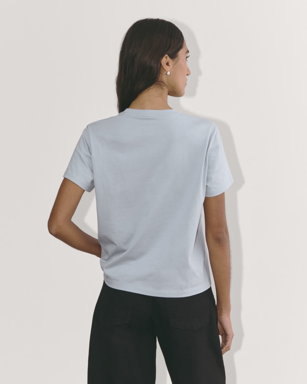 The Box-Cut Tee in Essential Cotton | Blue Slate | No Pocket