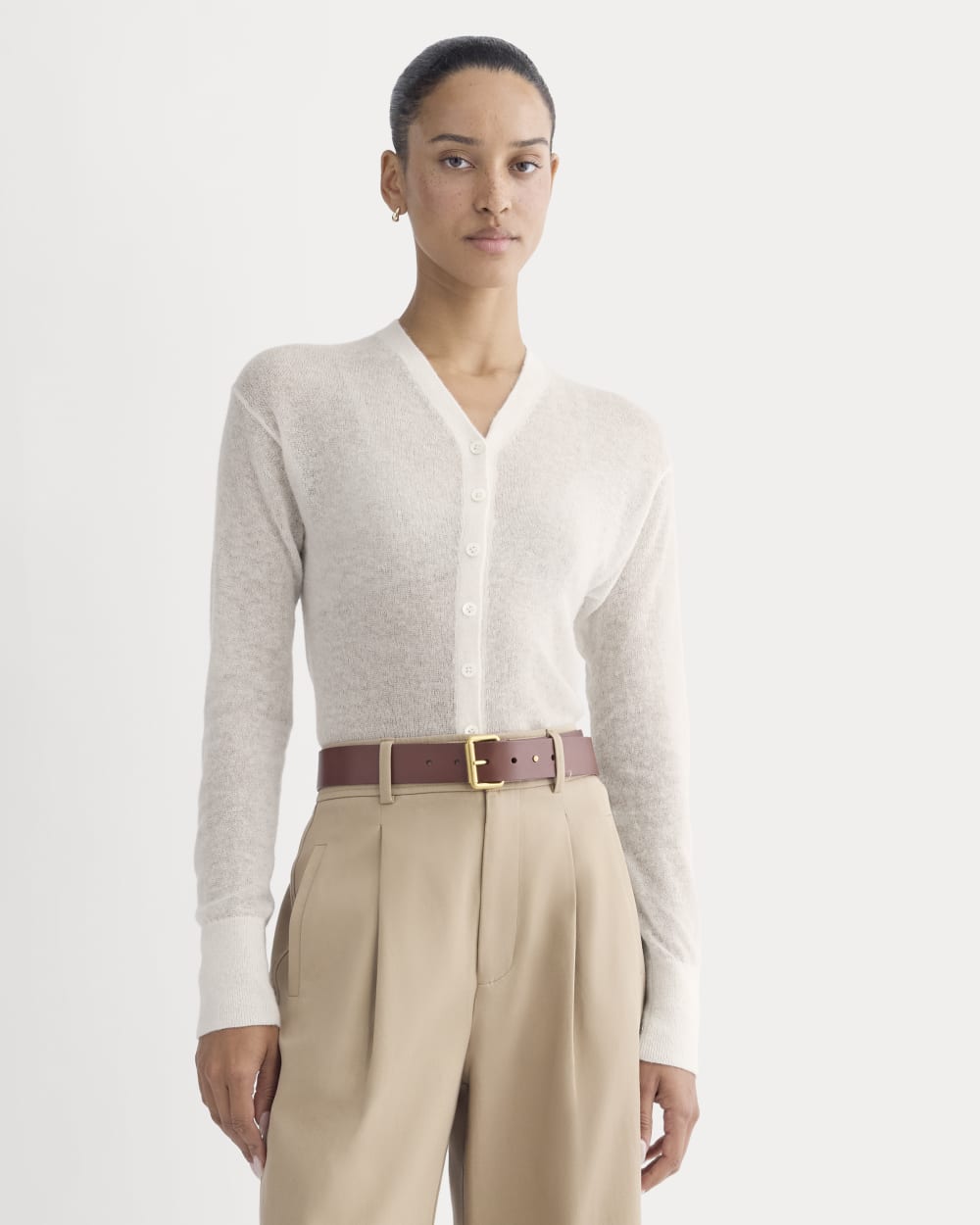 The Air Alpaca ™ High V Cardigan | Birch