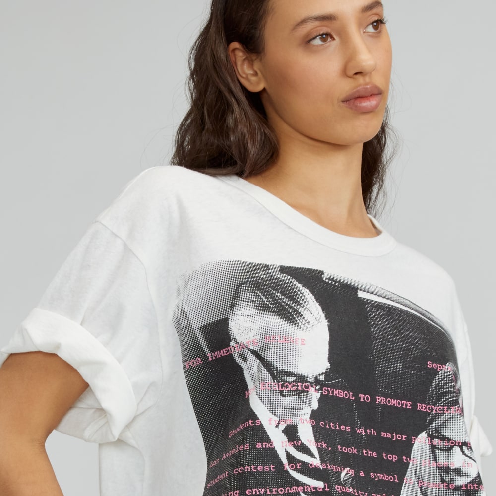 The Everyone Recycled Graphic Tee | White / Carnation Pink Multi