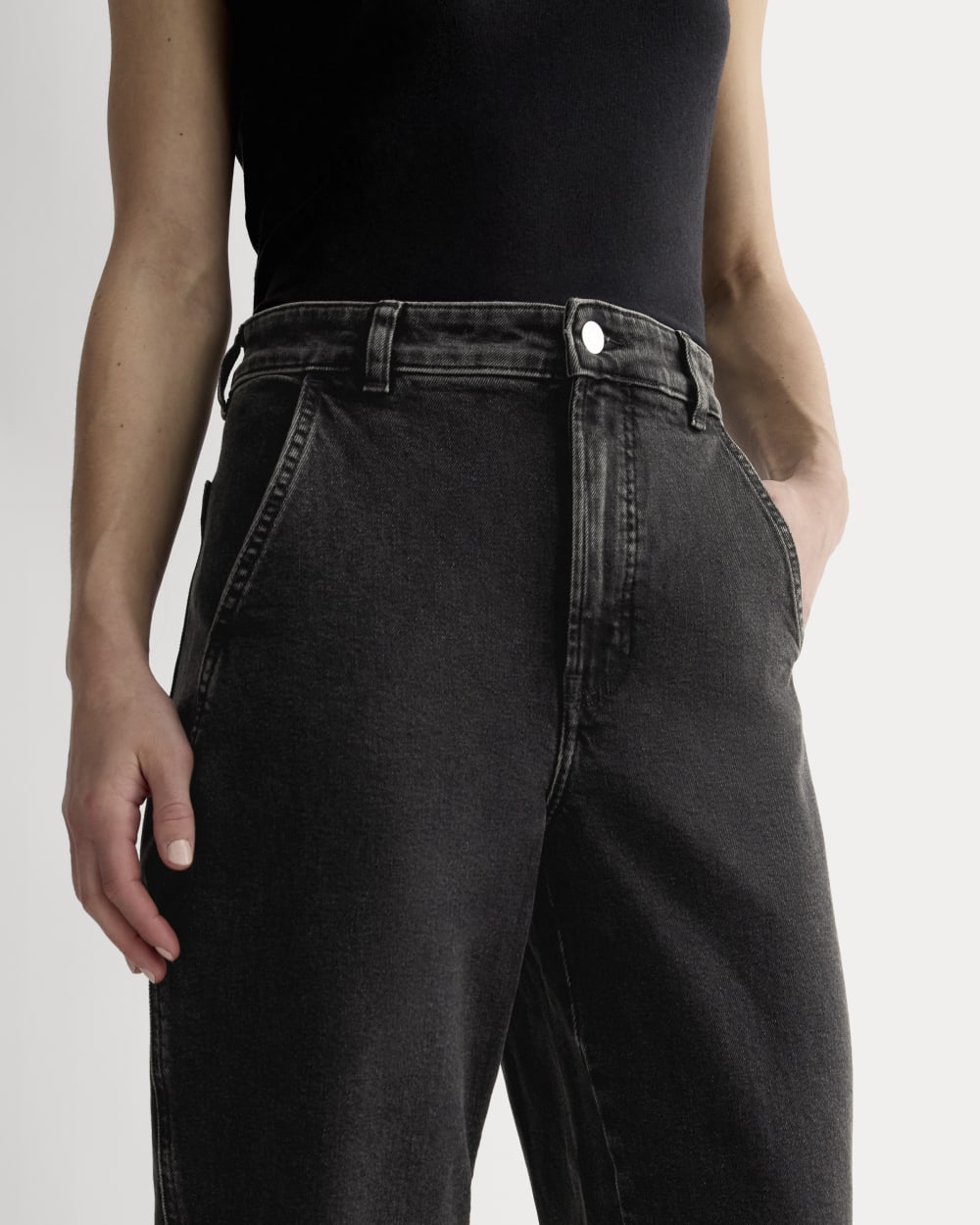 The Utility Barrel Pant | Washed Black | Regular