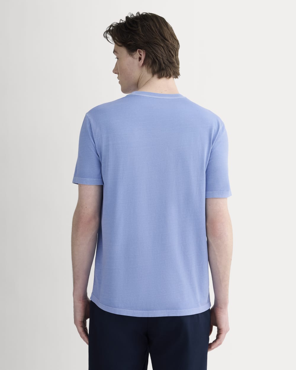 The Essential Organic Garment-Dyed Crew | Granada Sky Blue Garment Dye
