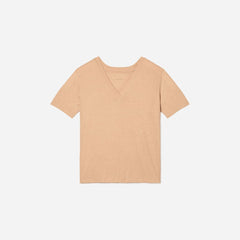 The Vintage V-Neck Hemp Tee | Hazelnut
