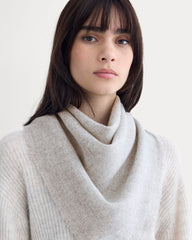 The Feather Cashmere Bandana | Heathered Grey