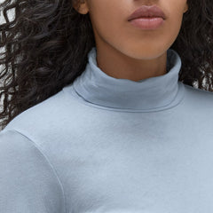 The Organic Cotton Turtleneck | Mist