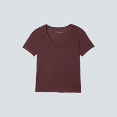 The Air Scoop-Neck Tee | Espresso