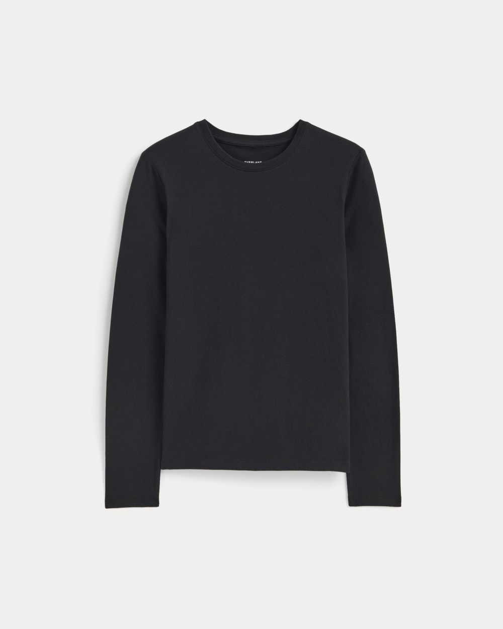 The Slim Long-Sleeve Crew in Essential Cotton | Black