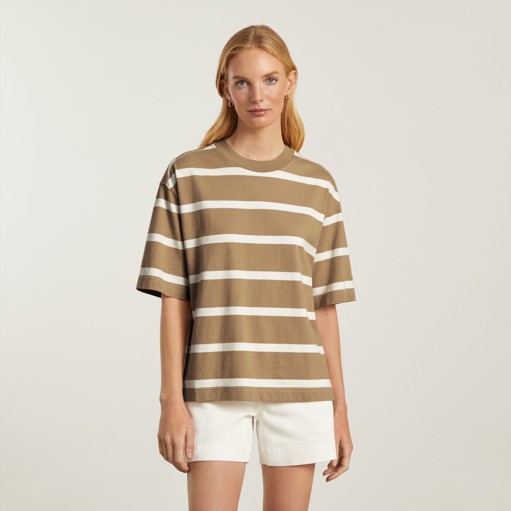 The Premium Weight Relaxed Tee | Iced Coffee / Tan