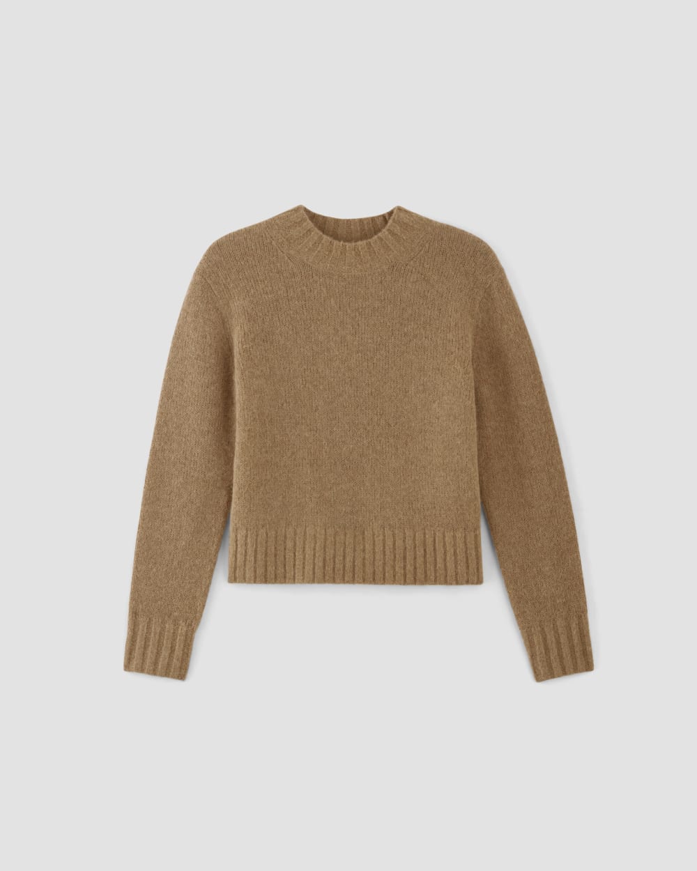 The Alpaca Cropped Crewneck Sweater | Tiger's Eye