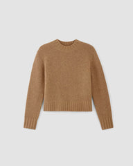 The Alpaca Cropped Crewneck Sweater | Tiger's Eye