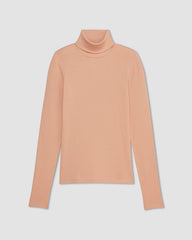 The Luxe Rib Turtleneck | Blush Pink
