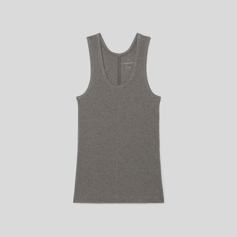 The Luxe Rib Tank | Heathered Fatigue