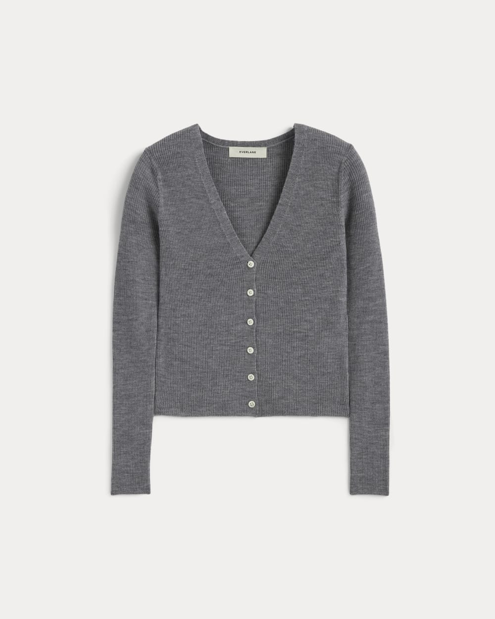The Cardigan in Ultrasoft Merino | Heather Mid Grey