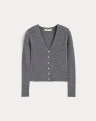 The Cardigan in Ultrasoft Merino | Heather Mid Grey