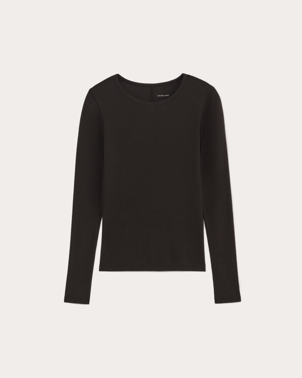 The Luxe Rib Long-Sleeve Crew | Black