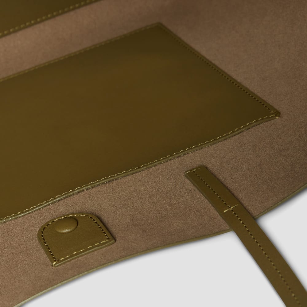 The Luxe Italian Leather Tote | Beech