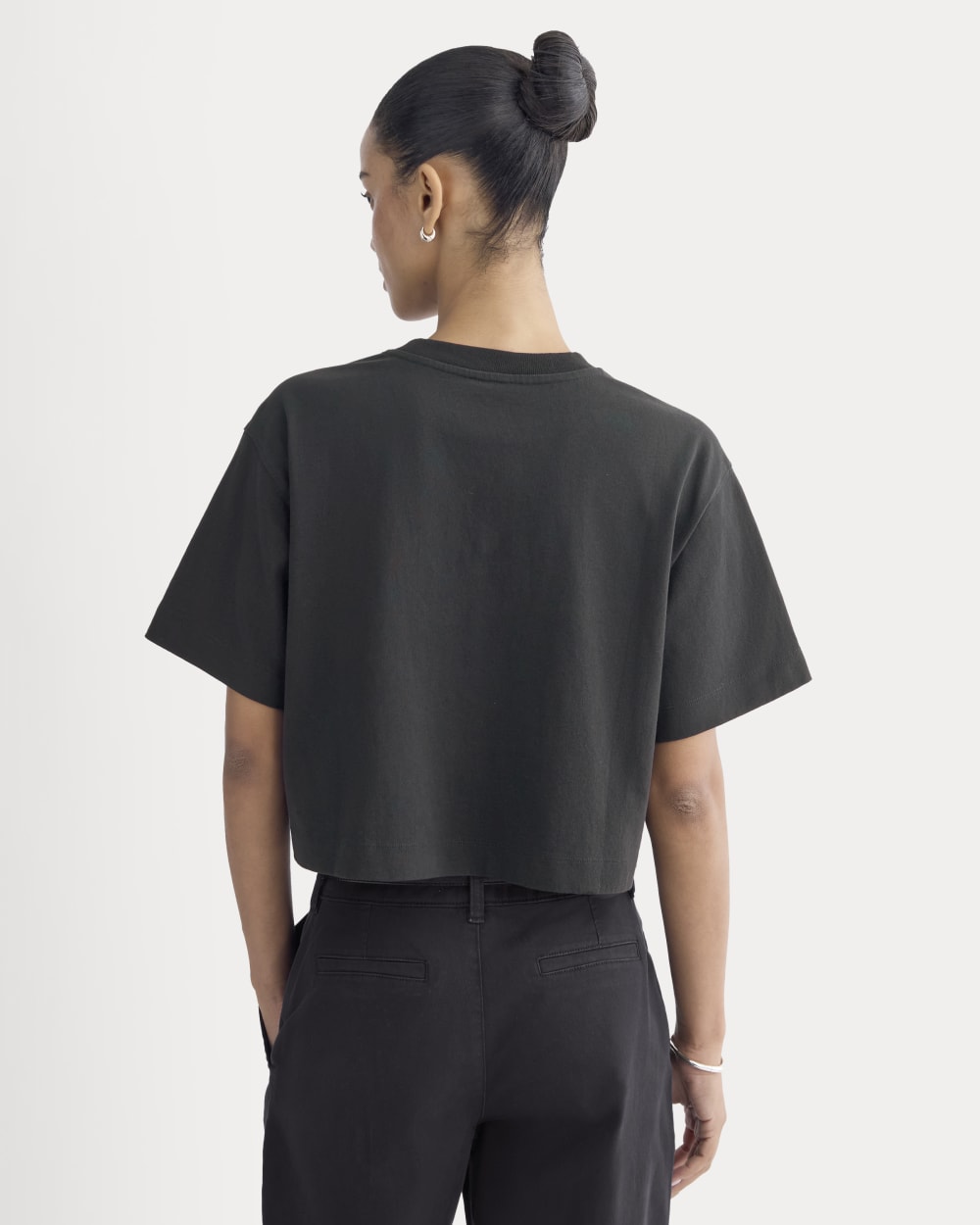 The Premium Weight Cropped Tee | Black