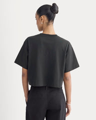 The Premium Weight Cropped Tee | Black