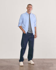 The Essential Organic Crew | Heather Sage Blue