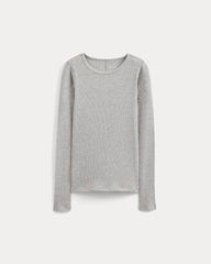The Luxe Rib Long-Sleeve Crew | Classic Heather Grey