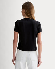 The Box-Cut Tee in Essential Cotton | Black | Pocket