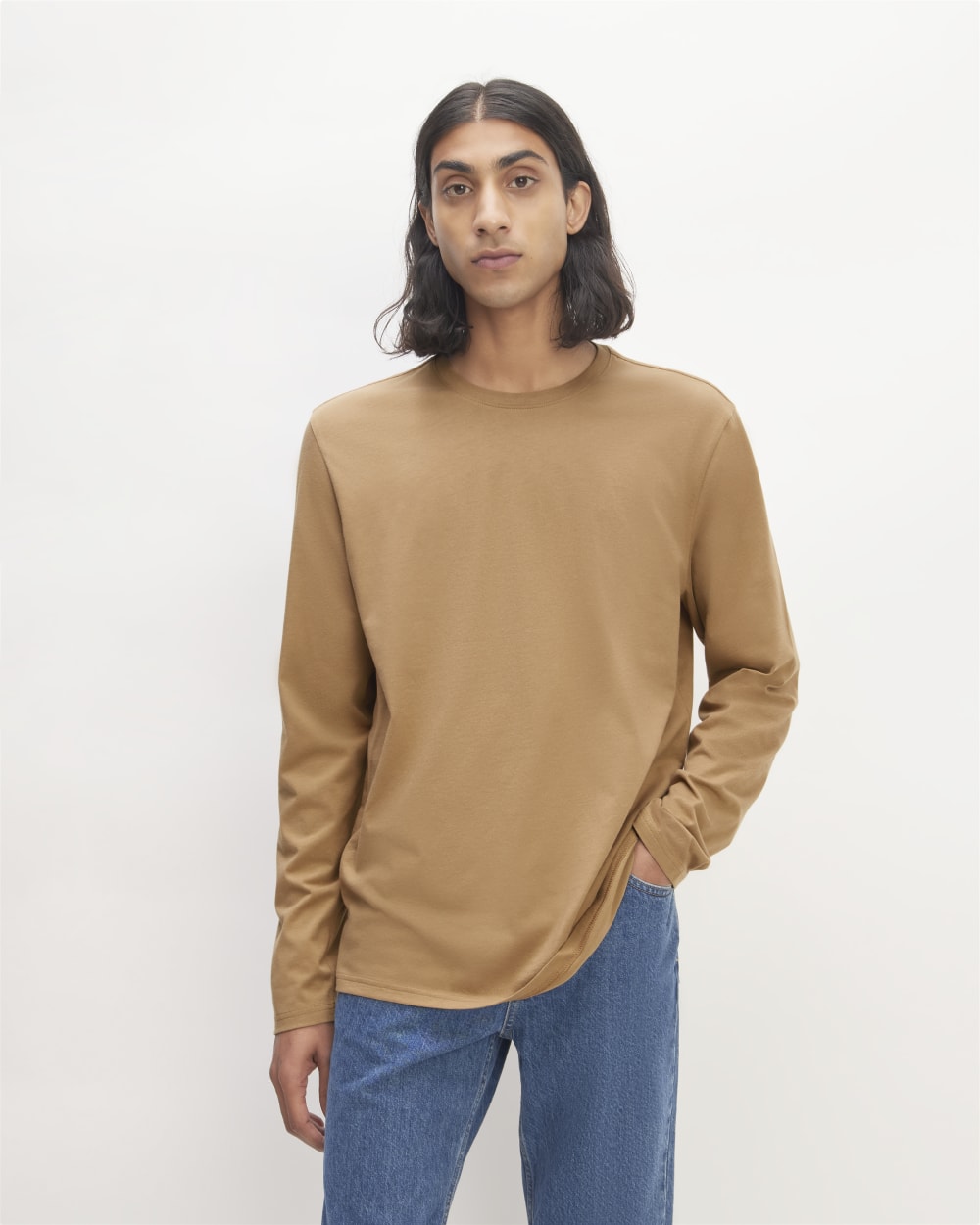 The Essential Organic Long-Sleeve Tee | Toasted Coconut