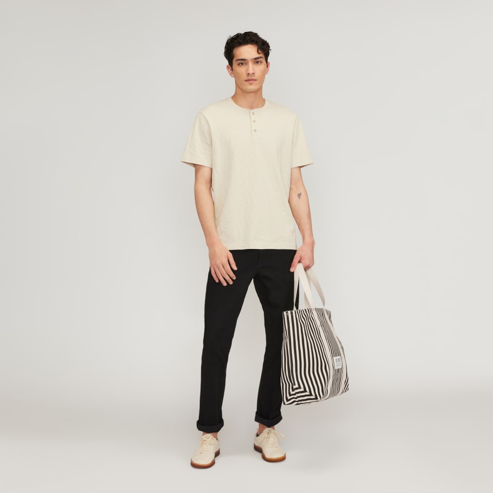 The Organic Canvas Weekender | Black / Bone