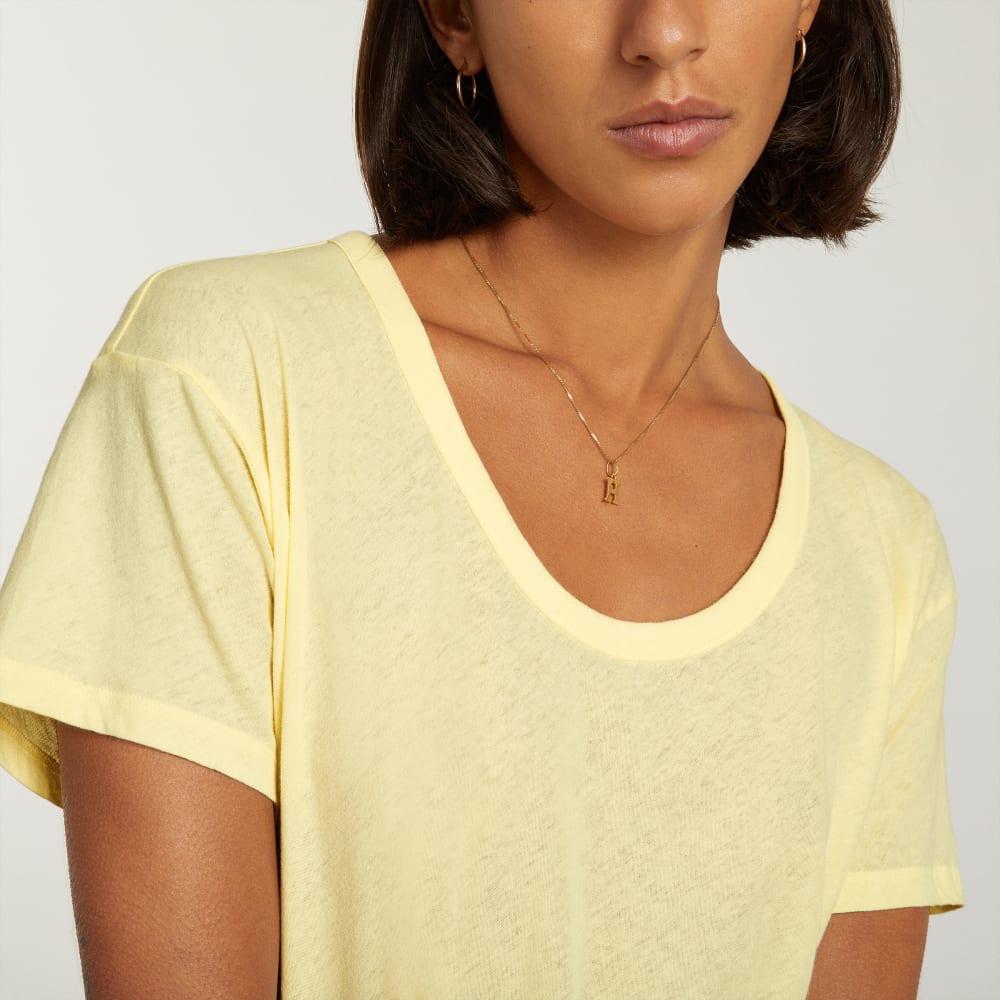 The Air Scoop-Neck Tee | Pastel Yellow