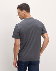 The Essential Organic V-Neck Tee | Heather Deep Navy